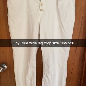 Judy Blue White Wide Leg Jeans